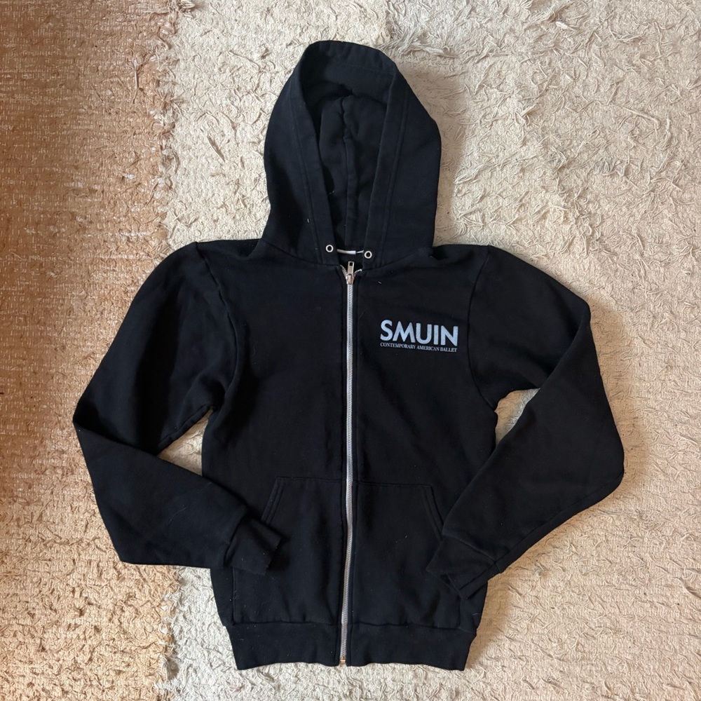 Smuin Black Hoodie with White SMUIN Logo